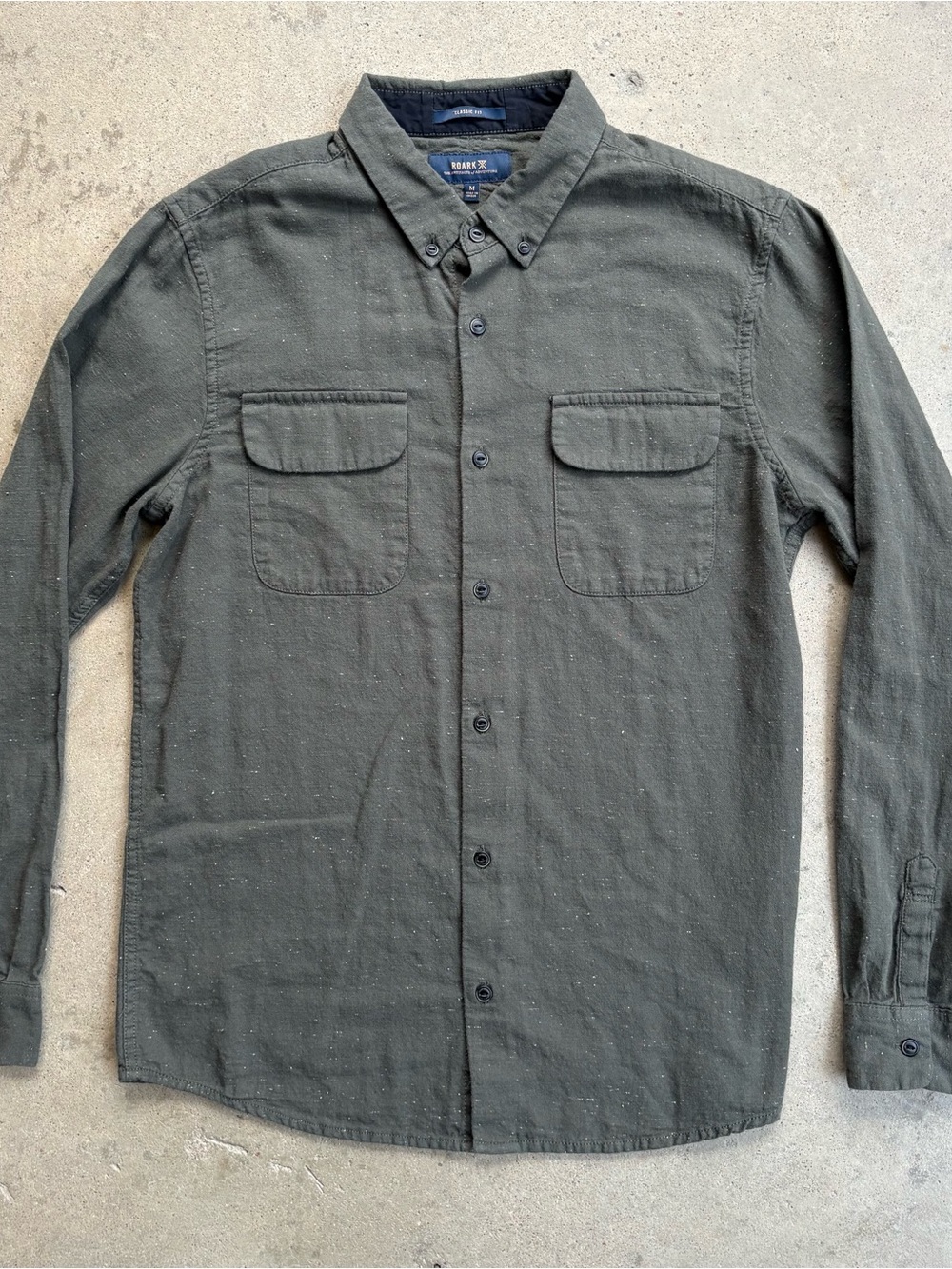Roark Green Long Sleeve Button Down Shirt Men's Medium